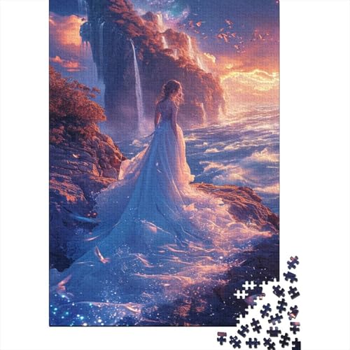 Girl by The Sea Puzzle 1000 Teile Egalo Für Liebe Und Freund Unmögliches Puzzle Buntes Puzzle Jigsaw Puzzle Für Erwachsene Und Kinder 1000 Teile (75 x 50 cm) von GAOYUCHUN