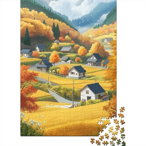 Golden Autumn 1000 Stück Puzzles Heim Dekoration Puzzle 1000 Teile Holzpuzzle Erwachsene UnregelmaBige Einzigartige Für Erwachsene Und Kinder Ab 12 Jahren 1000pcs (75x50cm) von GAOYUCHUN