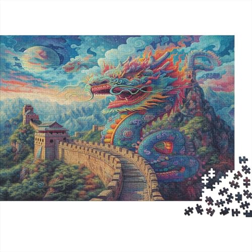 Great Wall of China 1000 Teile Puzzle Einzigartige Einrichtung und Geschenke für Zuhause Holzpuzzle Familie oder Kinder Puzzle 1000 Teile (75 x 50 cm) von GAOYUCHUN