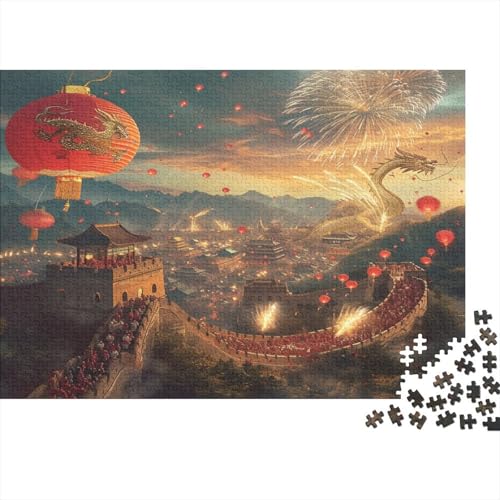 Great Wall of China Puzzle 1000 Teile Puzzle Lernspiele Puzzle Holzpuzzle Jigsaw Puzzle für Erwachsene und Kinder 1000 Stück (75 x 50 cm) von GAOYUCHUN