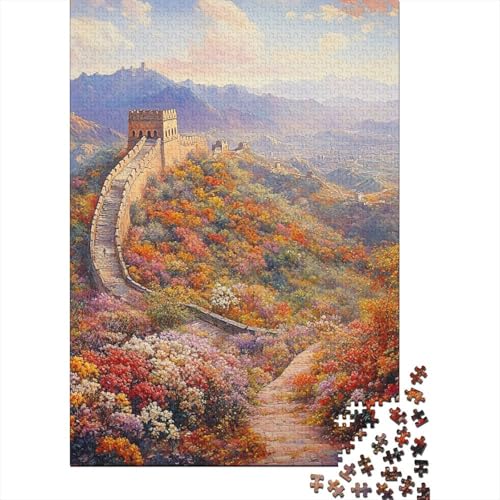 Great Wall of China in Autumn 1000 Teile Puzzles Lernspiel Spielzeug Geschenk Puzzle 1000 Teile Holzpuzzle Erwachsene Herausforderung Erwachsene Und Kinder Ab 14 Jahren 1000pcs (75x50cm) von GAOYUCHUN