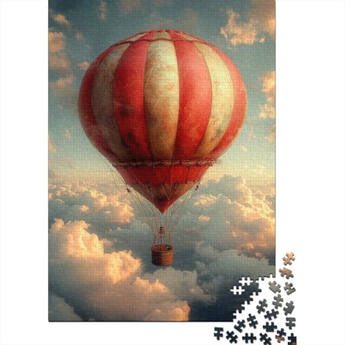 Green Air Balloon Puzzle mit 1000 Teilen, Puzzlespiele, Puzzlespiele, Holzpuzzle, für Familie oder Kinder, 1000 Teile (75 x 50 cm) von GAOYUCHUN