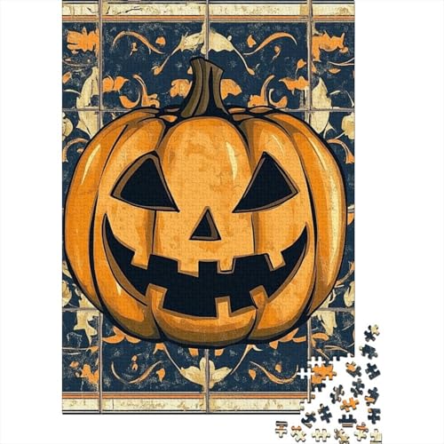 Halloween Poster 1000 Teile Puzzles Lernspiel Spielzeug Geschenk Puzzle 1000 Teile Holzpuzzles Heim Dekoration Erwachsene Und Kinder Ab 14 Jahren 1000pcs (75x50cm) von GAOYUCHUN