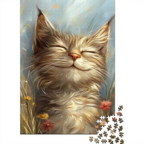 Happy Kitten 300 Stück Puzzles Lernspiel Spielzeug Geschenk Geschicklichkeitsspiel Für Die Ganze Familie Puzzle Für Erwachsene Und Kinder Ab 14 Jahren 300pcs (40x28cm) von GAOYUCHUN