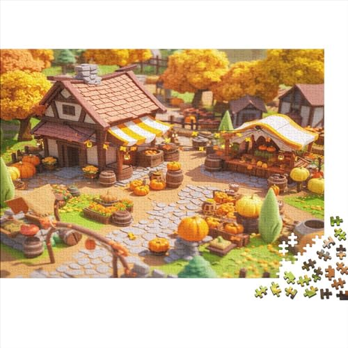 Harvest Fair Puzzle 1000 Teile Für Erwachsene Firmenfeier Einfache Klassische Puzzles Jigsaw Puzzle Für Erwachsene Und Kinder 1000 Teile (75 x 50 cm) von GAOYUCHUN