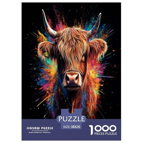 Highland Rinder Puzzle 1000-teilige Schwer Puzzle Spielzeug Pädagogisches Spiel Impossible Herausforderung Spielzeug Für Erwachsene Kinder 38x26cm/1000pcs Highland Rinder Puzzle 1000-teilige Schwer Puzzle Spielzeug Pädagogisches Spiel Impossible Herausforderung Spielzeug Für Erwachsene Kinder 38x26cm/1000pcs von GAOYUCHUN