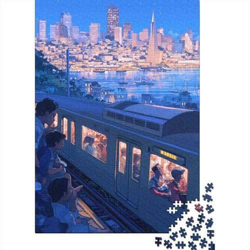 Highspeed Rail Puzzle 1000 Teile Erwachsene UnregelmaBige Einzigartige Holzpuzzles Stressabbau-Spielzeug Für Erwachsene Und Kinder Ab 12 Jahren 1000pcs (75x50cm) von GAOYUCHUN