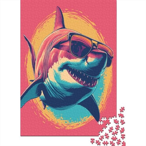 Hip Shark Puzzle 500 Teile Für Erwachsene Puzzles Ein Herausforderndes Rätsel Für Erwachsene Und Kinder Ab 12 Jahren 500pcs (52x38cm) von GAOYUCHUN