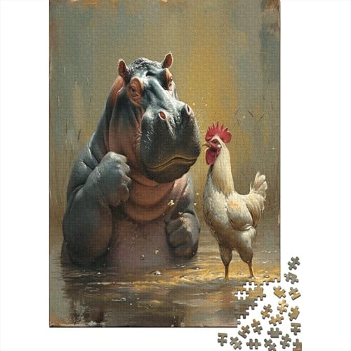 Hippo 1000-teiliges Puzzle Für Erwachsene Kinder Geschicklichkeitsspiel Für Die Ganze Familie Puzzle Für Erwachsene Und Kinder Ab 14 Jahren 1000pcs (75x50cm) von GAOYUCHUN