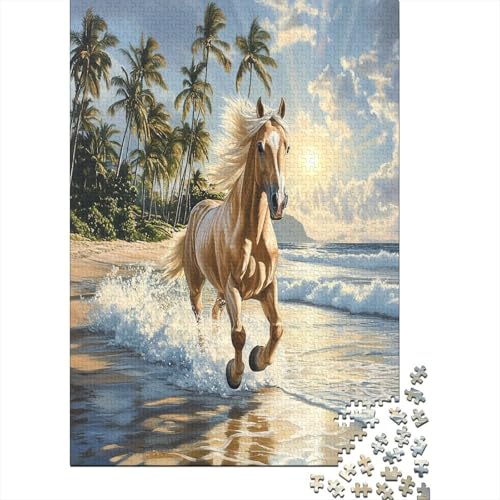 Horse Puzzle 1000 Teile Erwachsene Lernspiel Spielzeug Geschenk Holzpuzzle Erwachsene Für Erwachsene Und Kinder 1000pcs (75x50cm) von GAOYUCHUN