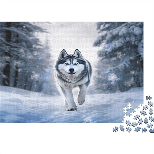 Husky 1000 Stück Erwachsene Puzzle Spiele Entspannung und Intelligenz Puzzle für Familienspiel Geschenk Für Liebe Und Freund Nachhaltiges Holzpuzzle 1000 Stück (75 x 50 cm) von GAOYUCHUN