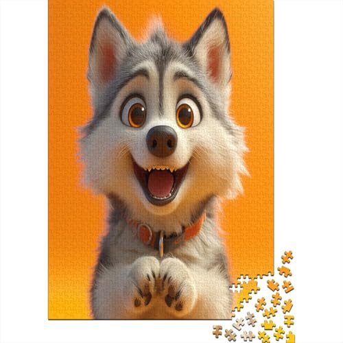 Husky Siberian 500-teiliges Puzzle Für Erwachsene Kinder Moderne Heimdekoration Für Erwachsene Und Kinder Ab 12 Jahren 500pcs (52x38cm) von GAOYUCHUN