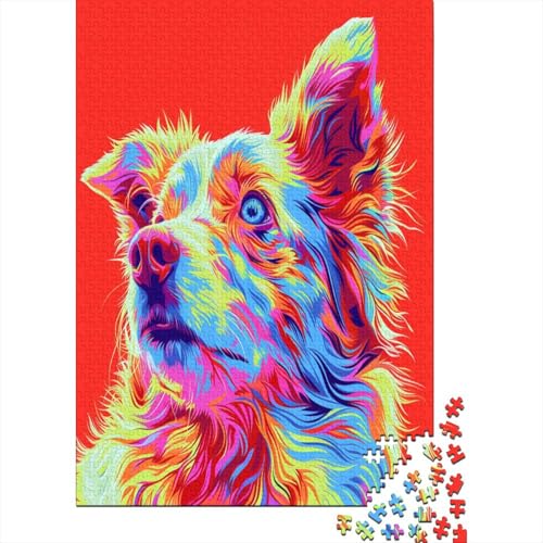 Hyperpop Dog 500-teiliges Puzzle Für Erwachsene Kinder Geschicklichkeitsspiel Für Die Ganze Familie Für Erwachsene Und Kinder Ab 12 Jahren 500pcs (52x38cm) von GAOYUCHUN