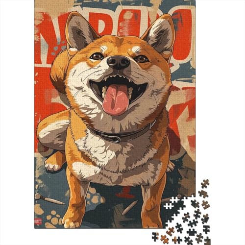 Inu Dog 1000 Teile Puzzle Für Erwachsene Geschicklichkeitsspiel Für Die Ganze Familie Für Erwachsene Und Kinder Ab 12 Jahren 1000pcs (75x50cm) von GAOYUCHUN