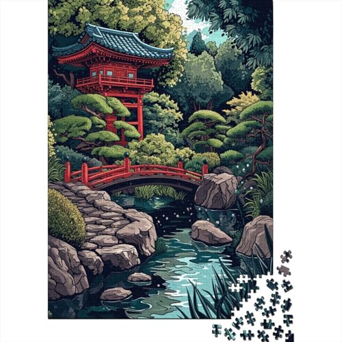 Japanese Garden Puzzle 1000 Teile Für Erwachsene Home Decoration Holzpuzzle Familie Oder Kinder Puzzle 1000 Teile (75x50cm) von GAOYUCHUN