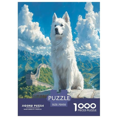 Japanischer Spitz Puzzles 1000-teilige Schwer Puzzle Spielzeug Lernspiel Impossible Herausforderungsspielzeug Für Erwachsene Und Kinder in Bewährter 70x50cm/1000pcs Japanischer Spitz Puzzles 1000-teilige Schwer Puzzle Spielzeug Lernspiel Impossible Herausforderungsspielzeug Für Erwachsene Und Kinder in Bewährter 70x50cm/1000pcs von GAOYUCHUN