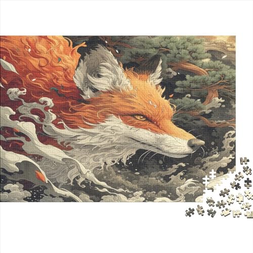 Jungle Fox 1000 Teile Puzzlespie Lernspiel Spielzeug Geschenk Puzzles Heim Dekoration Stressabbau-Spielzeug Für Erwachsene Und Kinder Ab 12 Jahren 1000pcs (75x50cm) von GAOYUCHUN