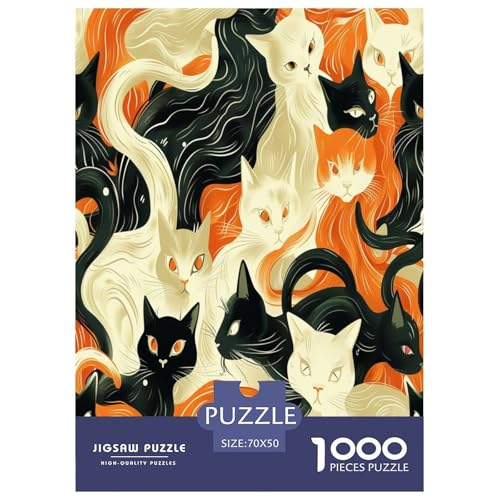 Katzes Seamless Pattern Puzzles 1000 Teile Schwer Puzzle Spielzeug Lernspiel Impossible Herausforderungsspielzeug Für Erwachsene Und Kinder Ab 14 Jahren 70x50cm/1000pcs Katzes Seamless Pattern Puzzles 1000 Teile Schwer Puzzle Spielzeug Lernspiel Impossible Herausforderungsspielzeug Für Erwachsene Und Kinder Ab 14 Jahren 70x50cm/1000pcs von GAOYUCHUN
