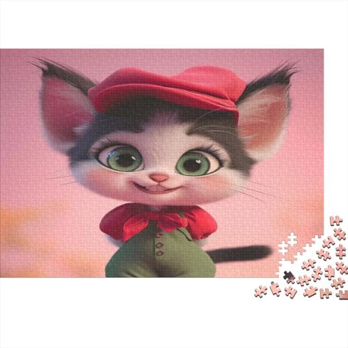 Kitten 1000 Teile Puzzle Dekoration für Zuhause Holzpuzzle Jigsaw Puzzle für Erwachsene und Kinder 1000 Teile (75 x 50 cm) von GAOYUCHUN