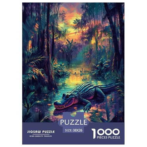 Krokodil Puzzle 1000 Teile Schwer Puzzle Spielzeug Pädagogisches Spiel Impossible Herausforderungsspielzeug Für Erwachsene Und Kinder in Bewährter 38x26cm/1000pcs Krokodil Puzzle 1000 Teile Schwer Puzzle Spielzeug Pädagogisches Spiel Impossible Herausforderungsspielzeug Für Erwachsene Und Kinder in Bewährter 38x26cm/1000pcs von GAOYUCHUN