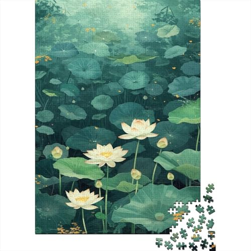 LOTUS FLOWERS Puzzle 1000 Teile Für Erwachsene Klassisches Puzzle Unmöglich Buntes Puzzle Jigsaw Puzzle Für Erwachsene Und Kinder 1000 Teile (75 x 50 cm) von GAOYUCHUN