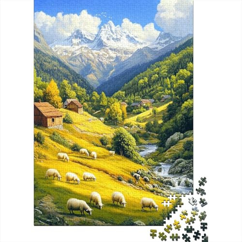 Lamb Puzzle 1000 Teile Lernspiel Spielzeug Geschenk Holzpuzzle Erwachsene Abbauen Familien Für Erwachsene Und Kinder 1000pcs (75x50cm) von GAOYUCHUN