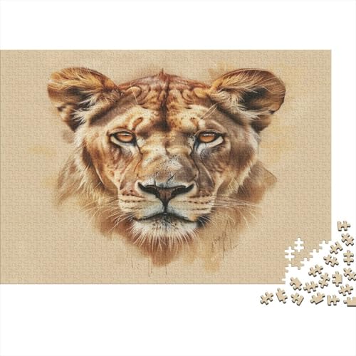 Leopard Puzzle mit 1000 Teilen für Erwachsene, klassisch, einfach, klassisches Puzzle, Erwachsene, Kinder, 1000 Teile (75 x 50 cm) von GAOYUCHUN