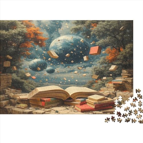 Libros Flotando Puzzle 500 Teile Für Erwachsene Puzzles Geschenke Für Frauen Für Erwachsene Und Kinder Ab 12 Jahren 500pcs (52x38cm) von GAOYUCHUN