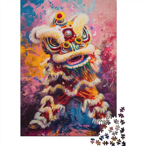 Lion Dance 1000 Teile Puzzle Für Erwachsene EIN Herausforderndes Rätsel Puzzle Für Erwachsene Und Kinder Ab 14 Jahren 1000pcs (75x50cm) von GAOYUCHUN