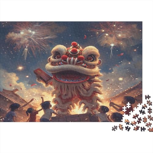 Lion Dance Performer 500 Teile Puzzle Für Erwachsene EIN Herausforderndes Rätsel Puzzle Für Erwachsene Und Kinder Ab 14 Jahren 500pcs (52x38cm) von GAOYUCHUN