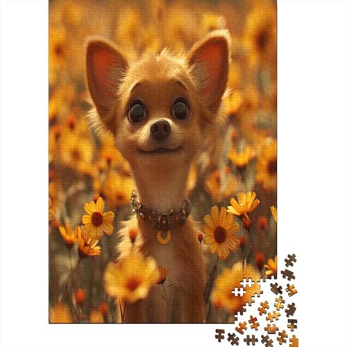 Little Yellow Dog 500 Teile Puzzle Für Erwachsene Lernspiel Spielzeug Geschenk Puzzle Für Erwachsene Und Kinder Ab 14 Jahren 500pcs (52x38cm) von GAOYUCHUN