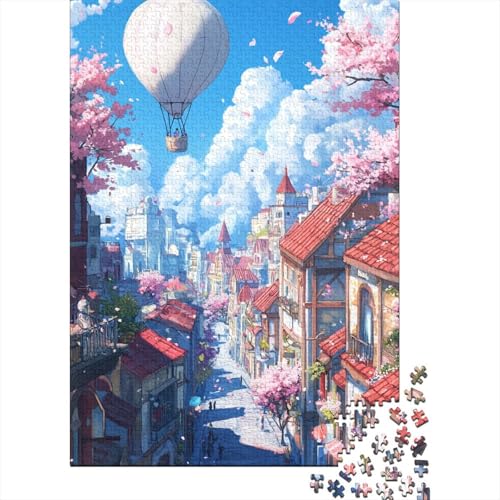 Lnspired Fantasy City 1000 Teile Puzzles Lernspiel Spielzeug Geschenk Puzzle 1000 Teile Puzzles Heim Dekoration Stressabbau-Spielzeug Für Erwachsene Und Kinder Ab 12 Jahren 1000pcs (75x50cm) von GAOYUCHUN