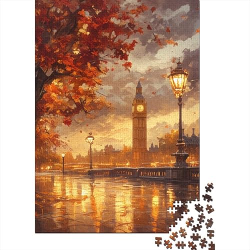 Londons Big_Ben Puzzle 1000 Teile Erwachsene Lernspiel Spielzeug Geschenk Holzpuzzle Erwachsene Für Erwachsene Und Kinder 1000pcs (75x50cm) von GAOYUCHUN