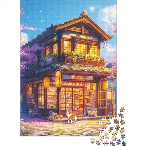 Magical Shop Puzzle 1000 Teile Erwachsene Stressabbau-Spielzeug Holzpuzzle Erwachsene Herausforderung Erwachsene Und Kinder Ab 14 Jahren 1000pcs (75x50cm) von GAOYUCHUN