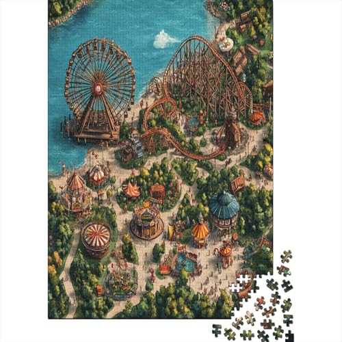 Map of Theme Park Area Puzzle 1000 Teile Erwachsene Abbauen Familien Holzpuzzle Erwachsene Schwieriges Für Erwachsene Und Kinder Ab 12 Jahren 1000pcs (75x50cm) von GAOYUCHUN