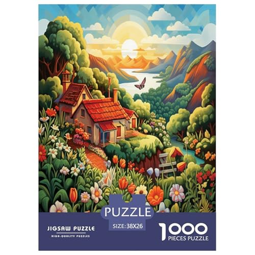 Mountain Village Ferienhaus Puzzle 1000 Teile Schwer Puzzle Spielzeug Lernspiel Impossible Herausforderung Spielzeug Für Erwachsene Und Kinder in Bewährter 38x26cm/1000pcs Mountain Village Ferienhaus Puzzle 1000 Teile Schwer Puzzle Spielzeug Lernspiel Impossible Herausforderung Spielzeug Für Erwachsene Und Kinder in Bewährter 38x26cm/1000pcs von GAOYUCHUN