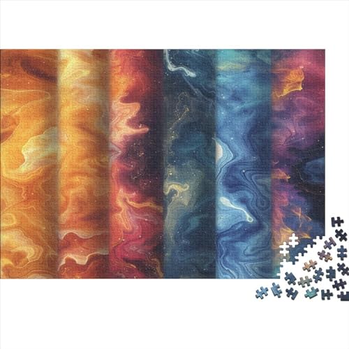 Multicoloured Smoke 1000 Teile Puzzlespie Lernspiel Spielzeug Geschenk Puzzles Heim Dekoration Stressabbau-Spielzeug Für Erwachsene Und Kinder Ab 12 Jahren 1000pcs (75x50cm) von GAOYUCHUN