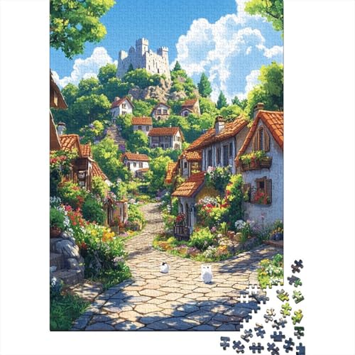 Mysterious Towns 1000-teiliges Puzzle Lernspiel Spielzeug Geschenk Puzzle 1000 Teile Holzpuzzle Erwachsene Schwieriges Für Erwachsene Und Kinder Ab 12 Jahren 1000pcs (75x50cm) von GAOYUCHUN