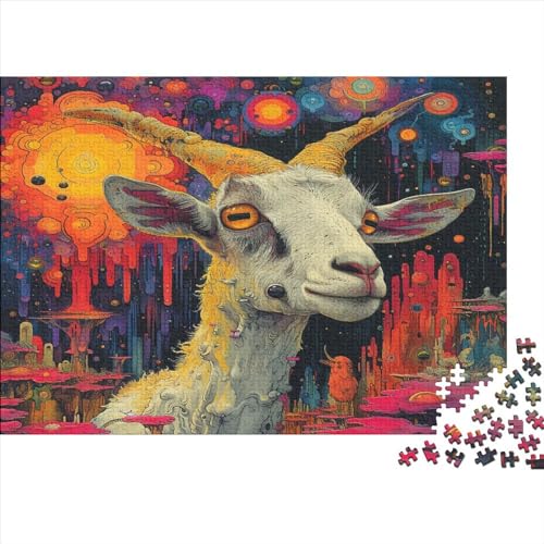 Mystery Sheep Puzzle 300 Teile Für Erwachsene Puzzles Geschicklichkeitsspiel Für Die Ganze Familie Für Erwachsene Und Kinder Ab 12 Jahren 300pcs (40x28cm) von GAOYUCHUN