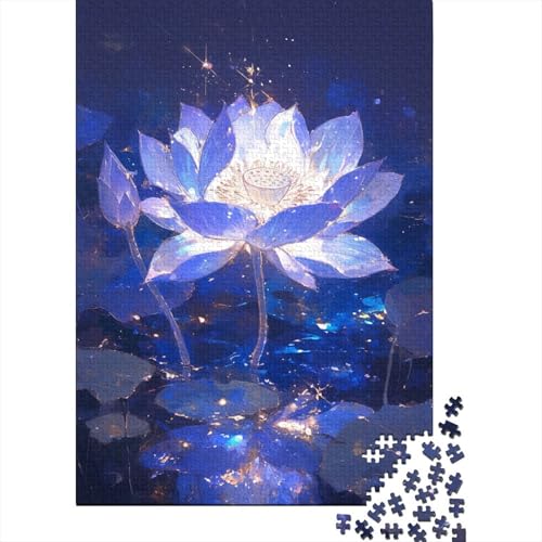 Neon Lotus Puzzle 1000 Teile Erwachsene Stressabbau-Spielzeug Holzpuzzle Erwachsene Herausforderung Erwachsene Und Kinder Ab 14 Jahren 1000pcs (75x50cm) von GAOYUCHUN