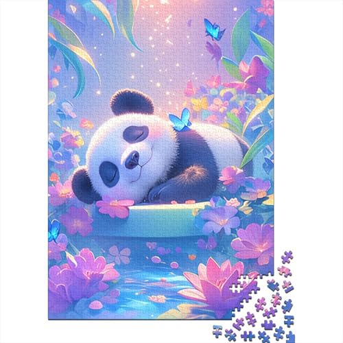 Neon Panda 1000 Teile Puzzles Lernspiel Spielzeug Geschenk Puzzle 1000 Teile Puzzles Heim Dekoration Stressabbau-Spielzeug Für Erwachsene Und Kinder Ab 12 Jahren 1000pcs (75x50cm) von GAOYUCHUN