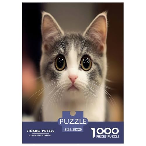 Niedliche Katze Puzzle 1000 Teile Schwer Puzzle Spielzeug Lernspiel Impossible Herausforderungsspielzeug Für Erwachsene Und Kinder Ab 12 Jahren 38x26cm/1000pcs Niedliche Katze Puzzle 1000 Teile Schwer Puzzle Spielzeug Lernspiel Impossible Herausforderungsspielzeug Für Erwachsene Und Kinder Ab 12 Jahren 38x26cm/1000pcs von GAOYUCHUN