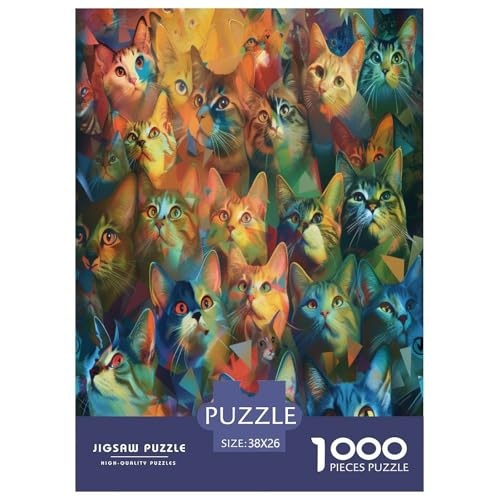 Niedliche Katze Puzzles 1000 Teile Schwer Puzzle Spielzeug Pädagogisches Spiel Impossible Herausforderungsspielzeug Für Erwachsene Kinder 38x26cm/1000pcs Niedliche Katze Puzzles 1000 Teile Schwer Puzzle Spielzeug Pädagogisches Spiel Impossible Herausforderungsspielzeug Für Erwachsene Kinder 38x26cm/1000pcs von GAOYUCHUN
