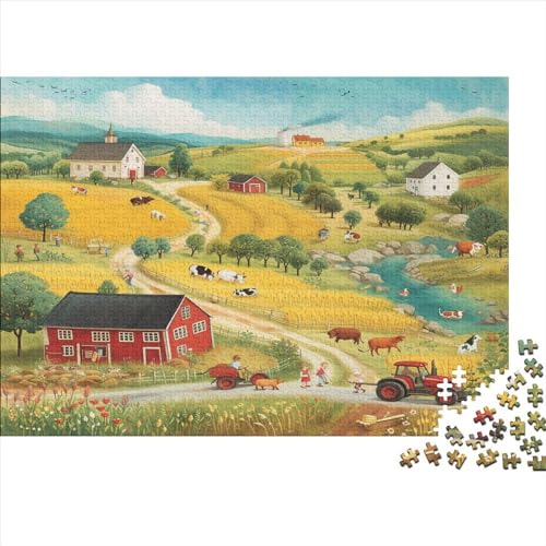 Norwegian Farm 1000 Puzzlespiele Puzzlespiele Puzzle Puzzle für Familienspiel Puzzle Erwachsene Kinder 1000 Teile (75 x 50 cm) von GAOYUCHUN