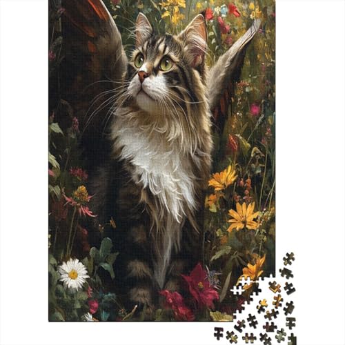 Norwegian Forest Cat 1000 Teile Puzzles Lernspiel Spielzeug Geschenk Puzzle 1000 Teile Puzzles Heim Dekoration Stressabbau-Spielzeug Für Erwachsene Und Kinder Ab 12 Jahren 1000pcs (75x50cm) von GAOYUCHUN