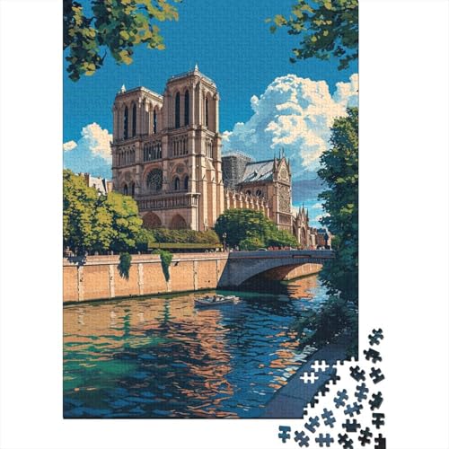 Notre Dame 1000 Stück Puzzles Für Erwachsene Teenager Lernspiel Spielzeug Geschenk Puzzle Für Erwachsene Und Kinder Ab 14 Jahren 1000pcs (75x50cm) von GAOYUCHUN