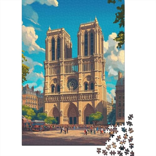 Notre Dame 500 Teile Puzzle Für Erwachsene Lernspiel Spielzeug Geschenk Puzzle Für Erwachsene Und Kinder Ab 14 Jahren 500pcs (52x38cm) von GAOYUCHUN