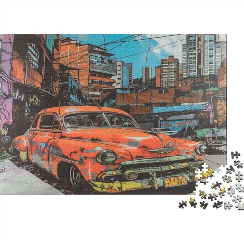 Old Cars 500 Teile Puzzle Für Erwachsene Ein Herausforderndes Rätsel Für Erwachsene Und Kinder Ab 12 Jahren 500pcs (52x38cm) von GAOYUCHUN