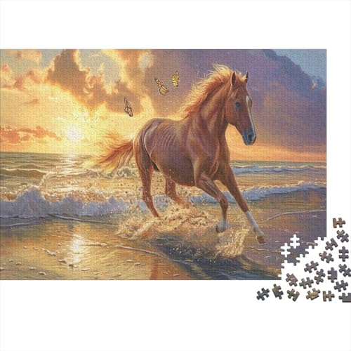 Palomino Race Horse 300 Teile Puzzle Für Erwachsene Ein Herausforderndes Rätsel Für Erwachsene Und Kinder Ab 12 Jahren 300pcs (40x28cm) von GAOYUCHUN