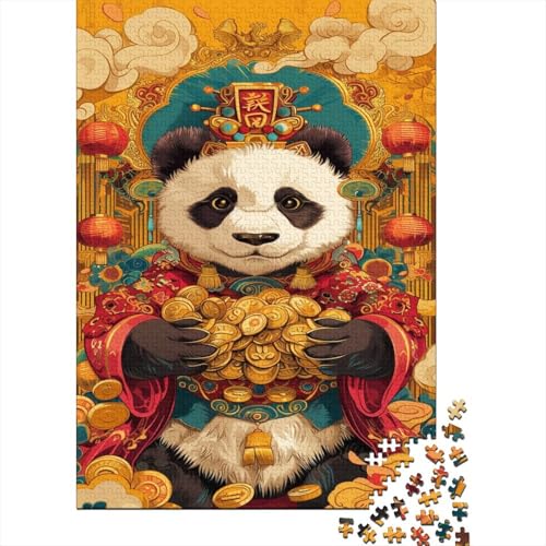 Panda God of Wealth 1000-teiliges Puzzle Für Erwachsene Kinder Geschicklichkeitsspiel Für Die Ganze Familie Puzzle Für Erwachsene Und Kinder Ab 14 Jahren 1000pcs (75x50cm) von GAOYUCHUN